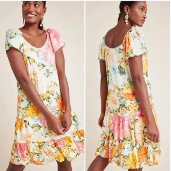 ⭐️ Farm Rio Culebra Floral Boho Bohemian Hip Chic Glam Hipster Hippie Mini Dress